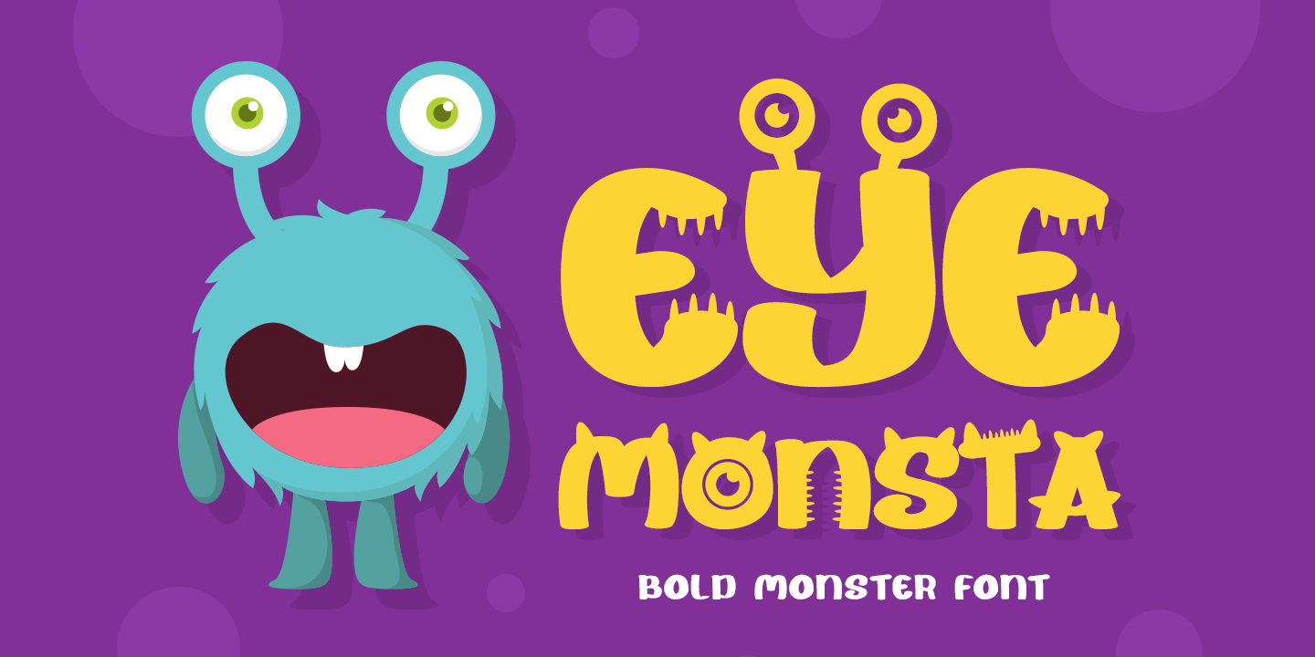 Пример шрифта Eye Monsta